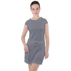 Lava Grey	 - 	drawstring Hooded Dress by ColorfulDresses