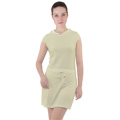 Pale Spring Bud	 - 	drawstring Hooded Dress by ColorfulDresses