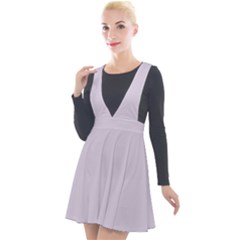 Languid Lavender Purple	 - 	plunge Pinafore Velour Dress by ColorfulDresses