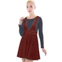 Jam Red	 - 	Plunge Pinafore Velour Dress View1