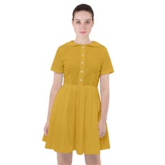 Goldenrod Orange	 - 	sailor Dress by ColorfulDresses