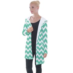 Chevron Pattern Giftt Longline Hooded Cardigan by GardenOfOphir