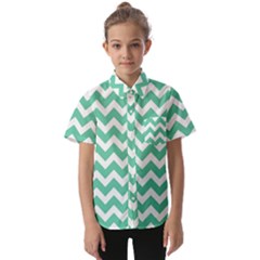 Chevron Pattern Giftt Kids  Short Sleeve Shirt by GardenOfOphir