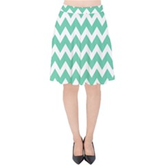 Chevron Pattern Giftt Velvet High Waist Skirt by GardenOfOphir