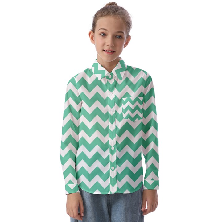 Chevron Pattern Giftt Kids  Long Sleeve Shirt