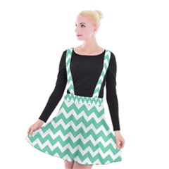 Chevron Pattern Giftt Suspender Skater Skirt by GardenOfOphir