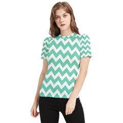 Chevron Pattern Giftt Women s Short Sleeve Rash Guard by GardenOfOphir