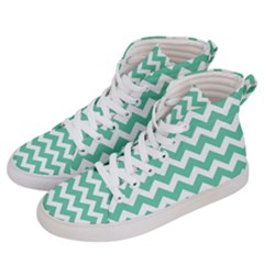 Chevron Pattern Giftt Men s Hi-top Skate Sneakers by GardenOfOphir