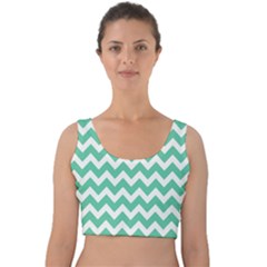 Chevron Pattern Giftt Velvet Crop Top by GardenOfOphir