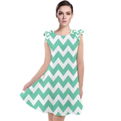 Chevron Pattern Giftt Tie Up Tunic Dress by GardenOfOphir