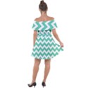 Chevron Pattern Giftt Off Shoulder Velour Dress View2