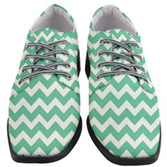 Chevron Pattern Giftt Women Heeled Oxford Shoes by GardenOfOphir