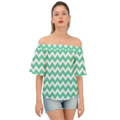 Chevron Pattern Giftt Off Shoulder Short Sleeve Top by GardenOfOphir