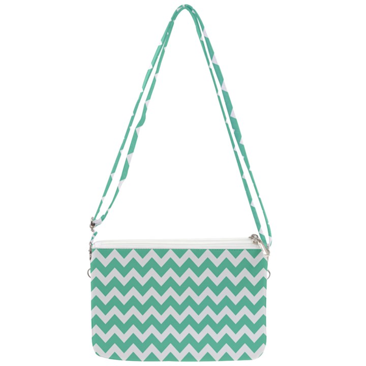 Chevron Pattern Giftt Double Gusset Crossbody Bag