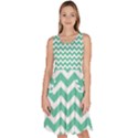 Chevron Pattern Giftt Knee Length Skater Dress With Pockets View1