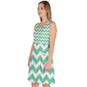 Chevron Pattern Giftt Knee Length Skater Dress With Pockets View2