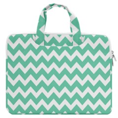 Chevron Pattern Giftt Macbook Pro 16  Double Pocket Laptop Bag  by GardenOfOphir