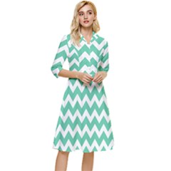 Chevron Pattern Giftt Classy Knee Length Dress by GardenOfOphir