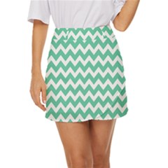 Chevron Pattern Giftt Mini Front Wrap Skirt by GardenOfOphir