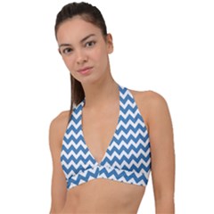 Chevron Pattern Gifts Halter Plunge Bikini Top by GardenOfOphir