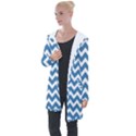 Chevron Pattern Gifts Longline Hooded Cardigan View1