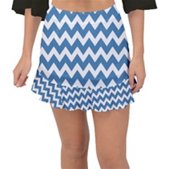 Chevron Pattern Gifts Fishtail Mini Chiffon Skirt by GardenOfOphir