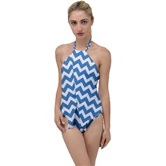 Chevron Pattern Gifts Go With The Flow One Piece Swimsuit by GardenOfOphir