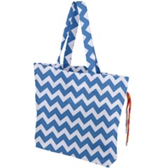 Chevron Pattern Gifts Drawstring Tote Bag by GardenOfOphir