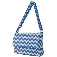 Chevron Pattern Gifts Full Print Messenger Bag (l) by GardenOfOphir