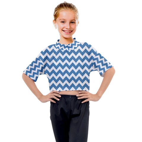 Chevron Pattern Gifts Kids Mock Neck Tee by GardenOfOphir