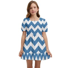 Chevron Pattern Gifts Kids  Short Sleeve Dolly Dress by GardenOfOphir