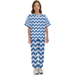 Chevron Pattern Gifts Kids  Tee And Pants Sports Set by GardenOfOphir