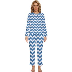 Chevron Pattern Gifts Womens  Long Sleeve Lightweight Pajamas Set by GardenOfOphir