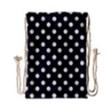 Black And White Polka Dots Drawstring Bag (Small) View2