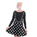 Black And White Polka Dots Suspender Skater Skirt View1