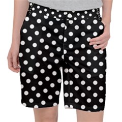 Black And White Polka Dots Pocket Shorts by GardenOfOphir