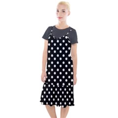 Black And White Polka Dots Camis Fishtail Dress by GardenOfOphir