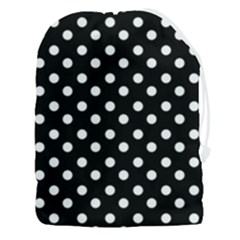 Black And White Polka Dots Drawstring Pouch (3xl) by GardenOfOphir