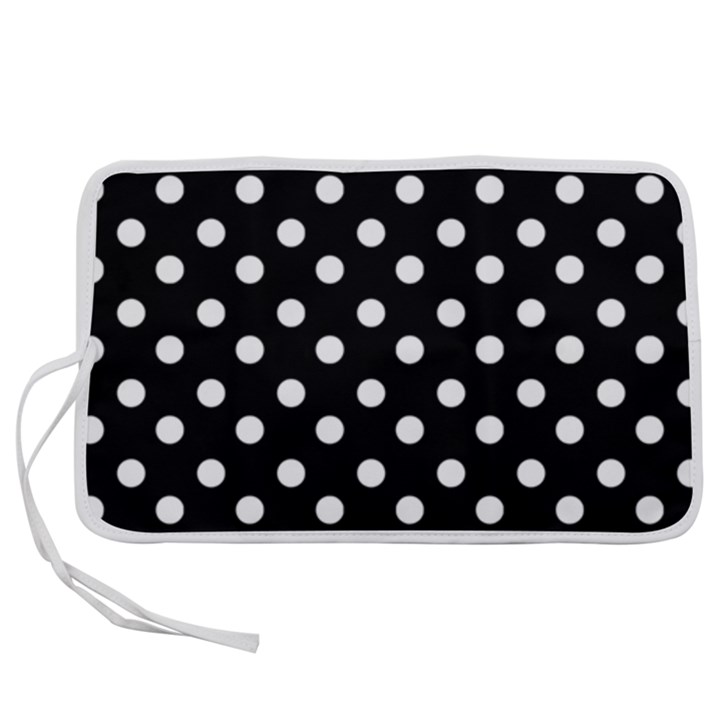 Black And White Polka Dots Pen Storage Case (S)