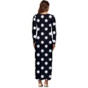 Black And White Polka Dots Long Sleeve Longline Maxi Dress View4