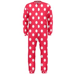 Hot Pink Polka Dots Onepiece Jumpsuit (men) by GardenOfOphir