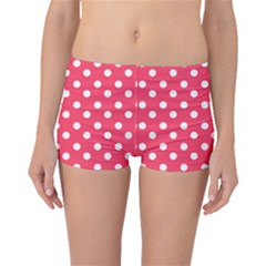 Hot Pink Polka Dots Boyleg Bikini Bottoms by GardenOfOphir