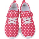 Hot Pink Polka Dots Women s Velcro Strap Shoes View1