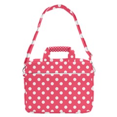 Hot Pink Polka Dots Macbook Pro 13  Shoulder Laptop Bag  by GardenOfOphir