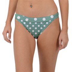 Mint Green Polka Dots Band Bikini Bottoms by GardenOfOphir