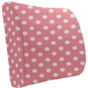 Coral And White Polka Dots Seat Cushion View2