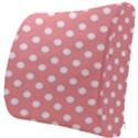 Coral And White Polka Dots Seat Cushion View3