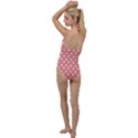 Coral And White Polka Dots Go with the Flow One Piece Swimsuit View2