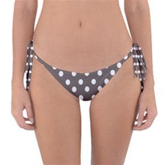 Brown And White Polka Dots Reversible Bikini Bottoms by GardenOfOphir