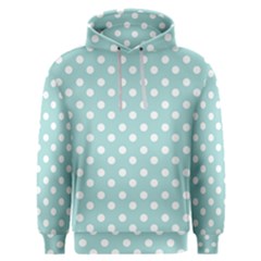 Blue And White Polka Dots Men s Overhead Hoodie